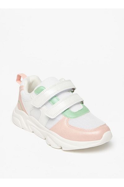 Flora Bella by Shoexpress Panelled Sneakers with Hook and Loop Closure