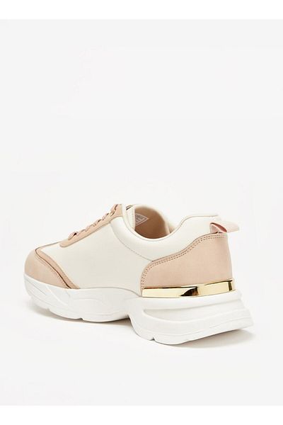 Flora Bella by Shoexpress Panelled Low Ankle Sneakers with Lace-Up Closure