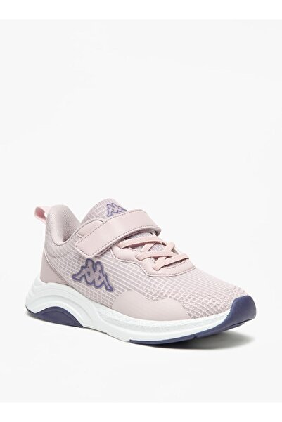 Kappa Girls' Mesh Textured Walking Shoes with Hook and Loop Closure