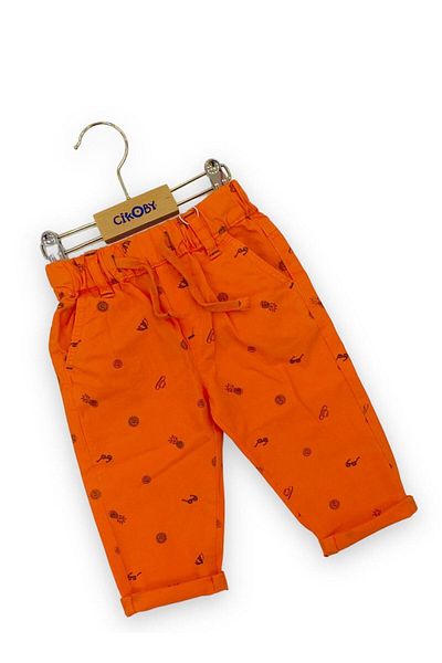 Çikoby Baby Boy Summer Theme Patterned Elastic Waist Trousers