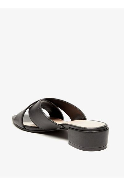 Flora Bella by Shoexpress Cross Strap Slip-On Sandals with Block Heels