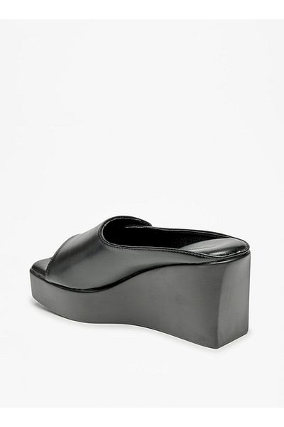 Flora Bella by Shoexpress Solid Slip-On Flatform Heels Sandals