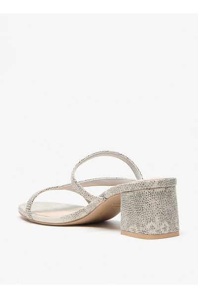 Flora Bella by Shoexpress Animal Print Slip-On Strap Sandals with Block Heels