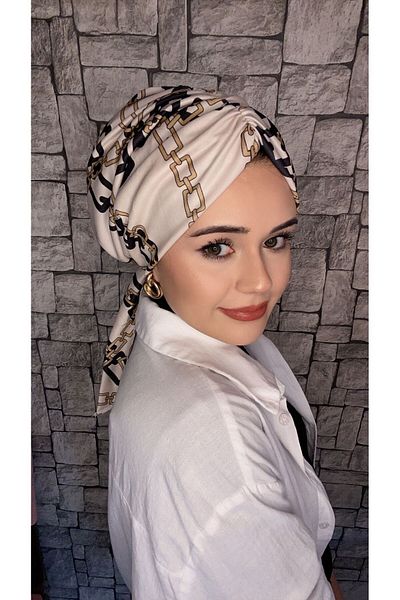 OykumBone B30 Patterned Drawstring Ready Made Bonnet