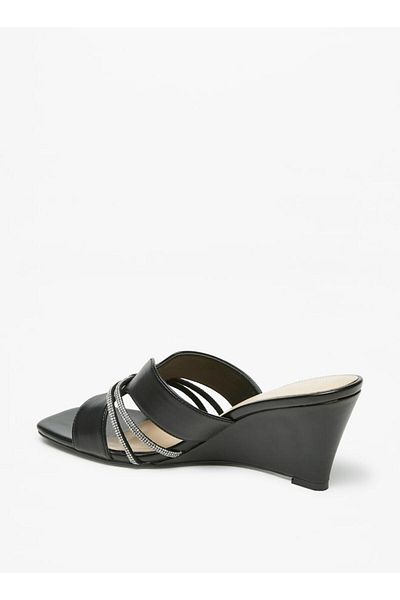 Flora Bella by Shoexpress Embellished Slip-On Wedge Sandals