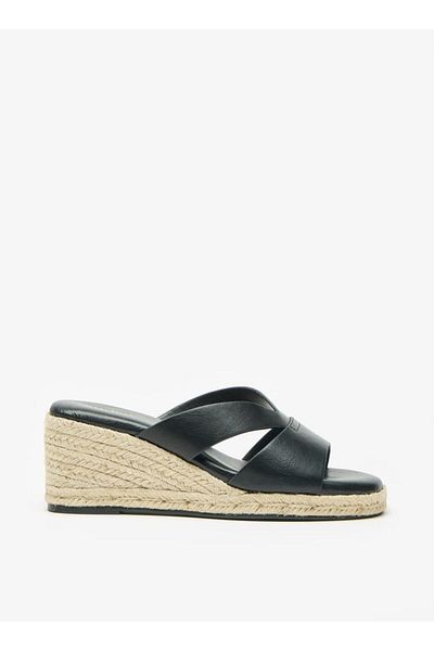 Flora Bella by Shoexpress Solid Slip-On Sandals with Wedge Heels