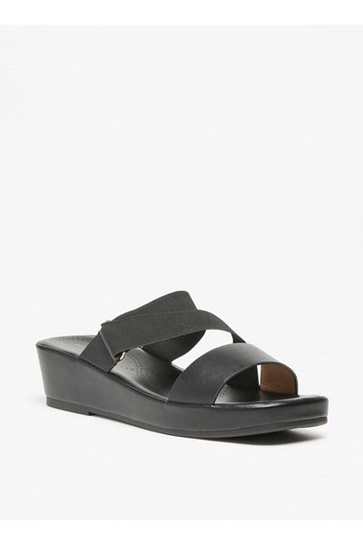 Flora Bella by Shoexpress Solid Slip-On Wedge Heel Sandals