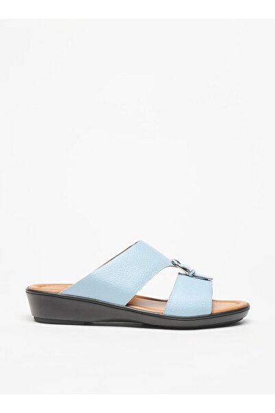 LBL by Shoexpress Textured Slip-On Arabic Sandals with Buckle Accent