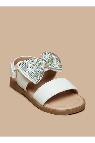 Flora Bella by Shoexpress Embellished Bow Detail Backstrap Sandals