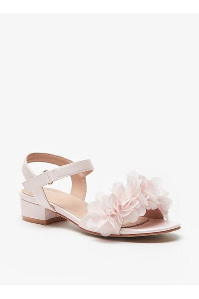 Flora Bella by Shoexpress Embellished Strappy Sandals with Hook and Loop Closure