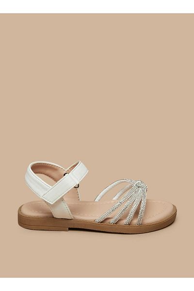 Flora Bella by Shoexpress Embellished Sandals with Hook and Loop Closure