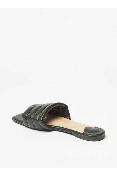 Flora Bella by Shoexpress Quilted Slip-On Slide Sandals