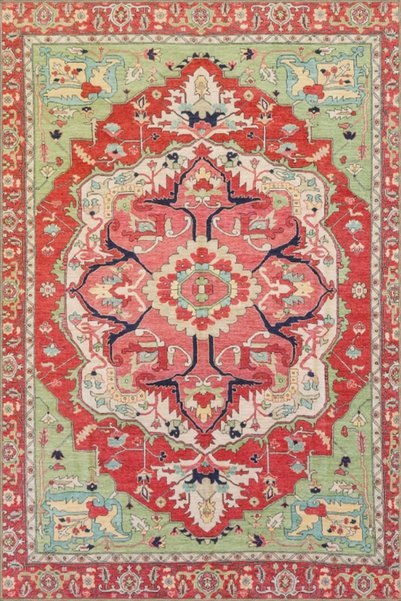 Rugs Modern Halı سجادة قاعدة منسوجة بنمط هندسي مرصع بالنجوم ونباتات مزهرة وأل...