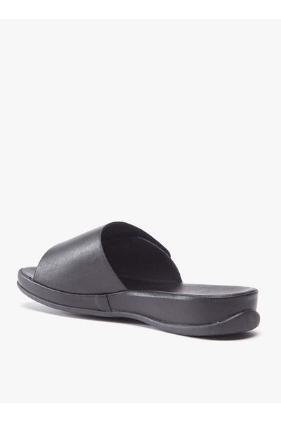 Flora Bella by Shoexpress All-Over Monogram Print Slide Sandals