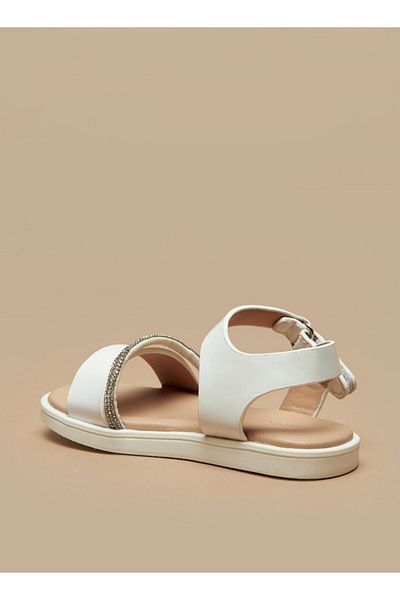 Flora Bella by Shoexpress Embellished Sandals with Hook and Loop Closure