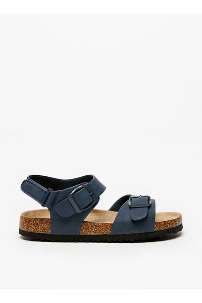 LBL by Shoexpress Boys' Buckle Sandals with Hook and Loop Closure