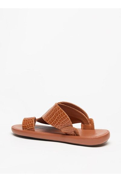 LBL by Shoexpress Men's Buckle Accent Textured Slip-On Arabic Sandals