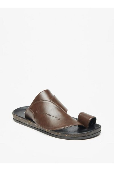 LBL by Shoexpress Solid Slip-On Arabic Sandals with Toe Loop