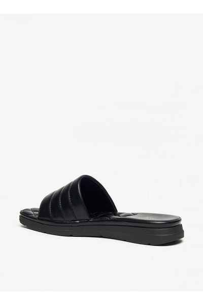 Flora Bella by Shoexpress Quilted Slides with Metallic Accent