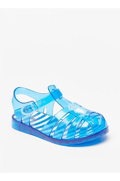 LBL by Shoexpress Boys' Dolphin Applique Transparent Buckle Sandals