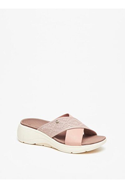 Le Confort صندل منزلق بحزام متقاطع سهل الارتداء