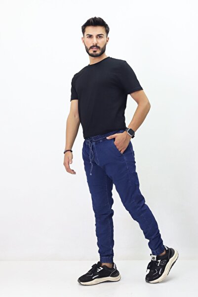 GZT TEKSTİL Men's Summer Woven Trousers - Skinny Leg and Elastic Waist (502)