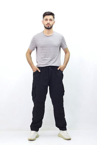 GZT TEKSTİL Men's Cargo Pants - Loose Elastic Waist (J-B 1833)