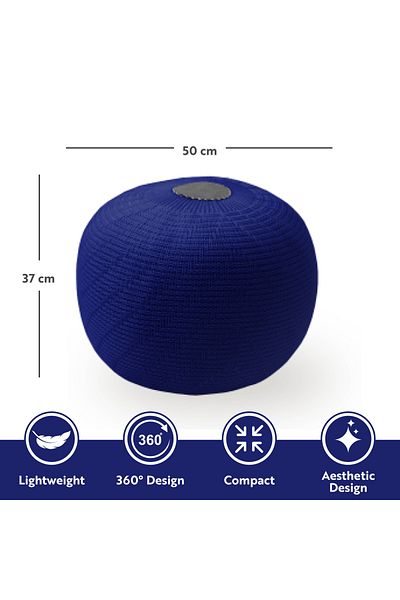 English Home Pouf Hocker, Runder Pouf, Sitzhocker, Pouffe, Fußhocker, Strickpouf Hocker für Wohnzimmer