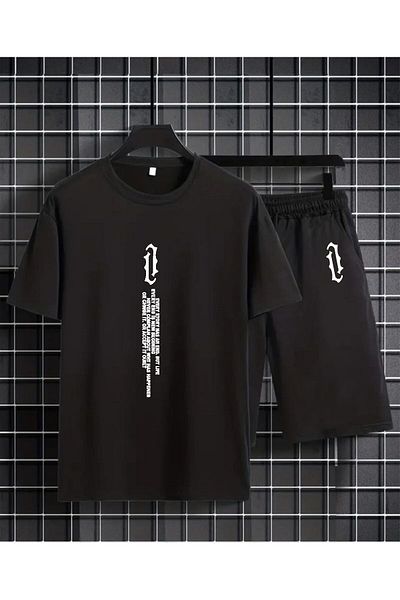 MODARAMA VERTICAL PRINTED Oversize Set - T-shirt and Shorts Set