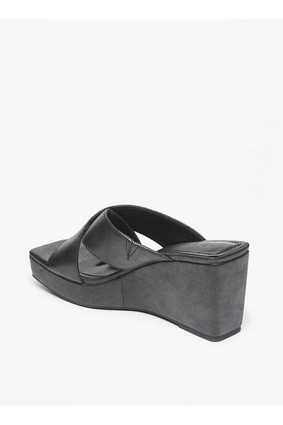 Celeste Women's Cross Strap Slip-On Sandals with Wedge Heels