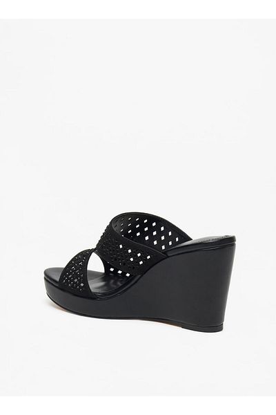 Celeste Women's Embellished Slip-On Sandals with Platform Heels