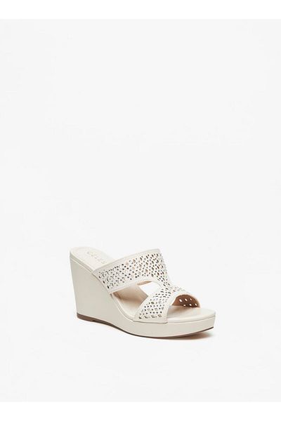 Celeste Women's Embellished Slip-On Sandals with Platform Heels