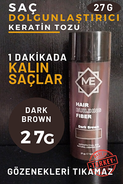 ME PROFESSIONAL Saç Dolgunlaştırıcı Toz Fiber Keratin, Topik 27Gr KOYU KAHVE