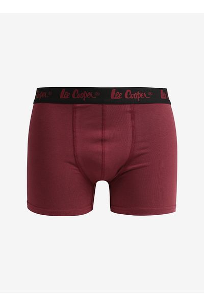 Lee Cooper بوكسر رجالي أحمر كلاريت أسود - 242 LCM283001 فالي