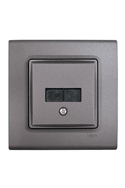 VİKO Linnera Life Granit Grisi Fiber Optik Konnektör Prizi Çerçeveli - 90442029