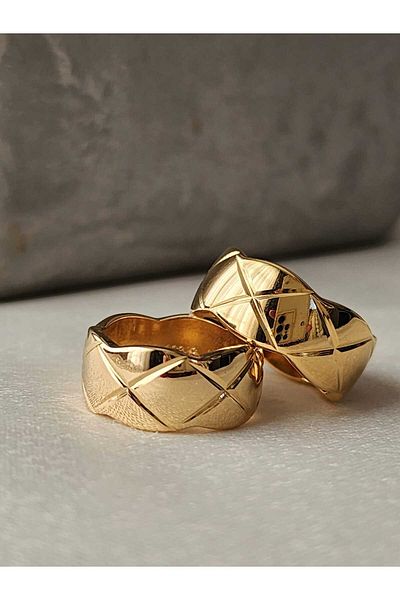 ZÜLİSCH Gold Steel Ring - Stainless and Water Resistant
