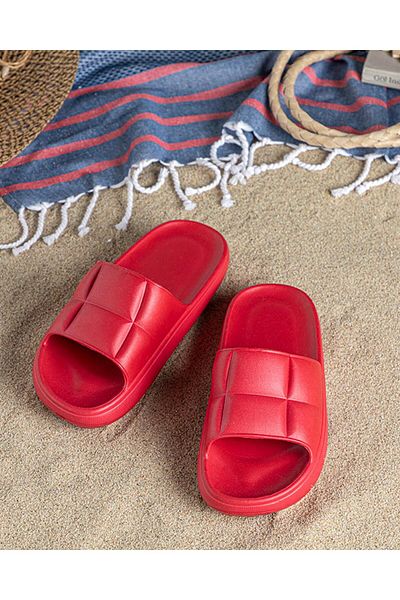 English Home Red Fancy Women's Street Slippers