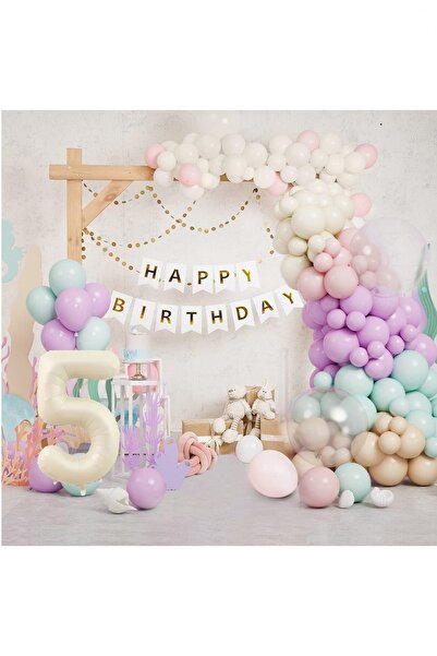 BİDOLUMUTLULUK Happy Birthday Birthday Celebration Balloon Set Party Fun Cele...