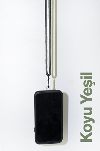 Spoyi Tüm Kılıflara Uyumlu Koyu Yeşil Trend Telefon Boyun Askısı Charmı