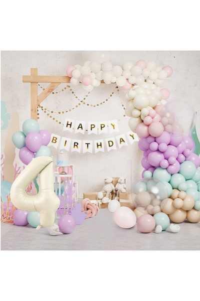 BİDOLUMUTLULUK Happy Birthday Birthday Celebration Balloon Set Party Fun Cele...