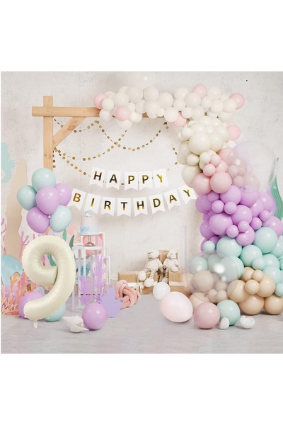 BİDOLUMUTLULUK Happy Birthday Birthday Celebration Balloon Set Party Fun Cele...