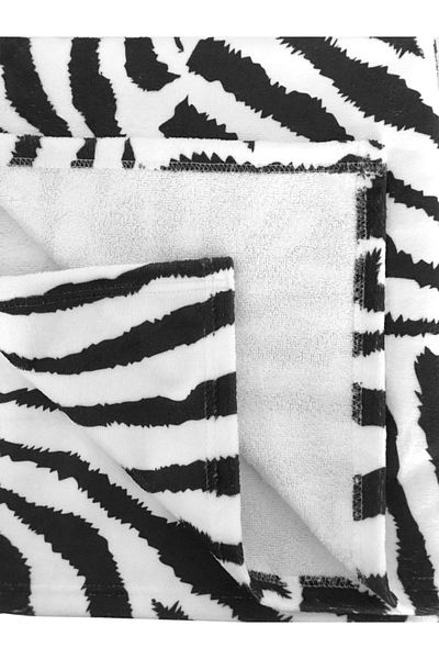 HAMUR Πετσέτα θαλάσσης Zebra Black 80x150 cm E43pr 0650045 hm