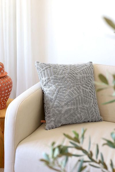 HAMUR Husă de pernă decorativă pătrată cu design special boem, gri pădure