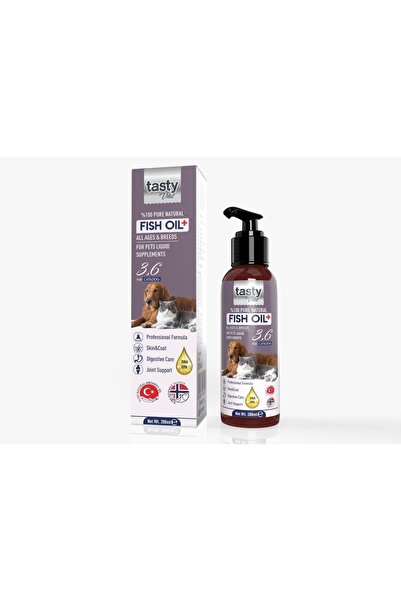 TASTY VİTAL Kedi Ve Köpekler Için Somon Ve Hamsi Yağı 200 ml Iştah Açıcı, Göz...