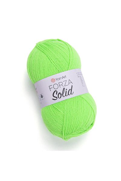 Yarnart FORZA SOLID GREEN Φωσφορίζον κορδόνι πλεξίματος χεριών - 4629