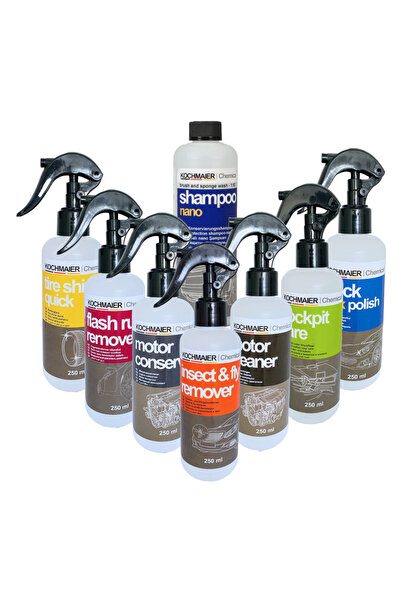 Kochmaier 8'li Profesyonel SET Oto Detay Ürünleri 7x250 ml 1x500 ml