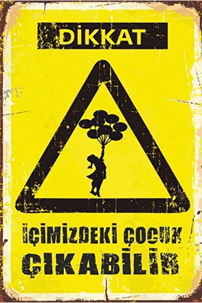 hediyeniburadabul Γραπτή ρετρό ξύλινη αφίσα