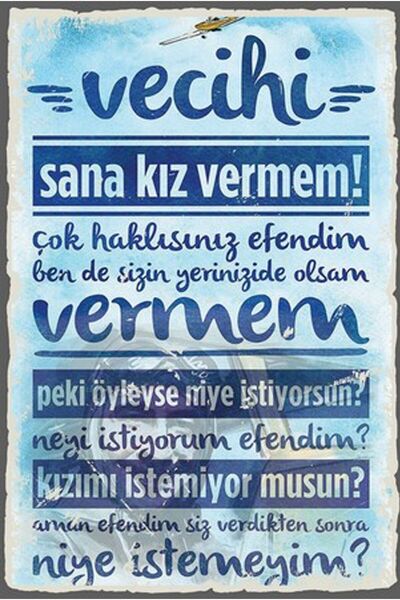 hediyeniburadabul Poster retro din lemn scris