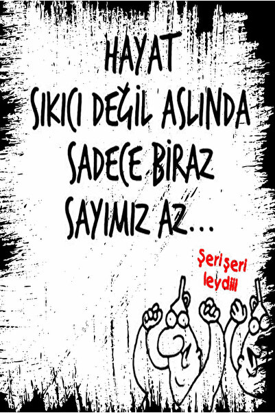 hediyeniburadabul Poster retro din lemn scris