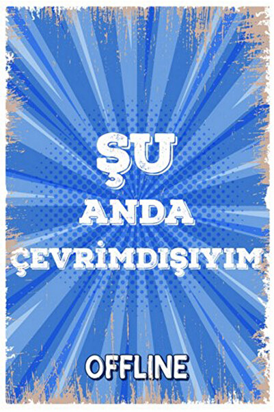 hediyeniburadabul Napisani retro drveni poster